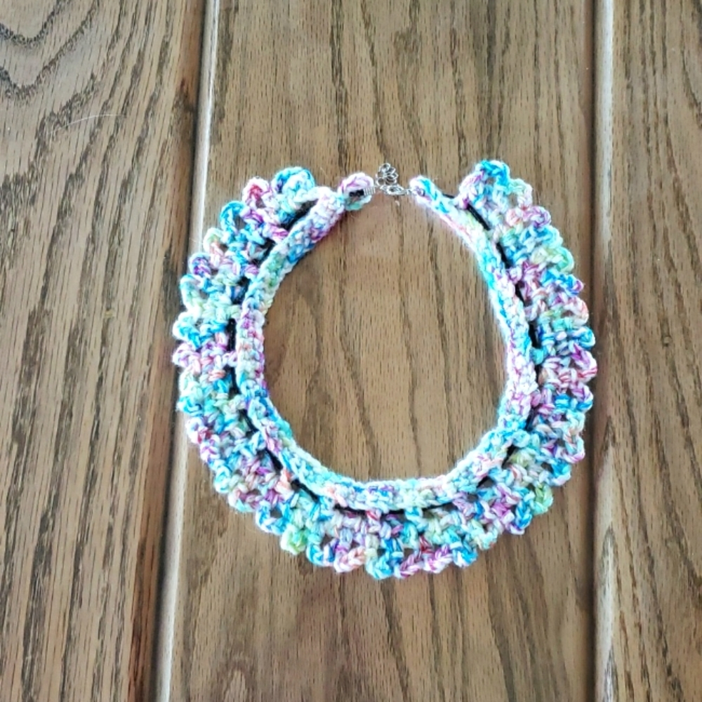 Hand Crocheted Boho Necklace